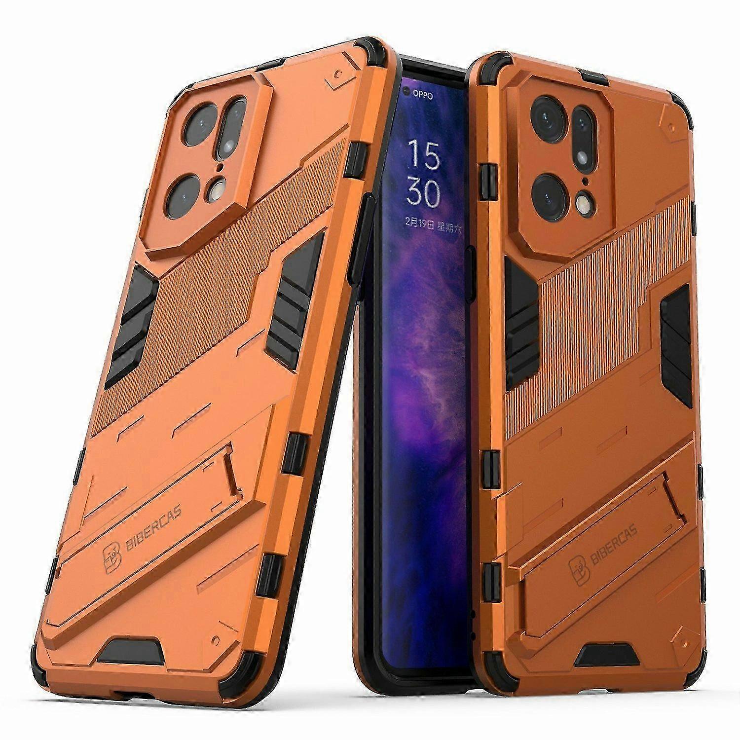 For Oppo Find X5 Pro Shockproof Kickstand Function Hard PC+Soft TPU Cell Phone Case Cover