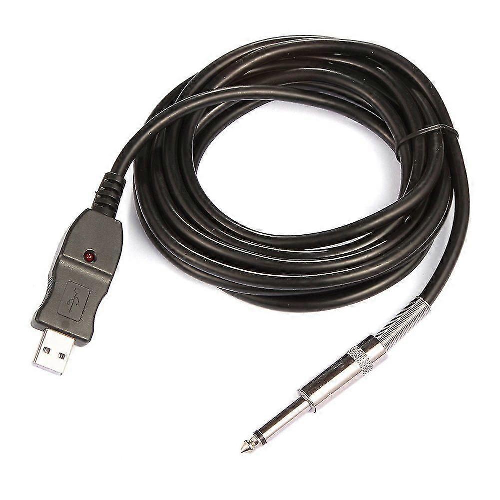 Guitar to PC USB Recording Cable Lead Adaptor Converter Connection Interface 6.5mm