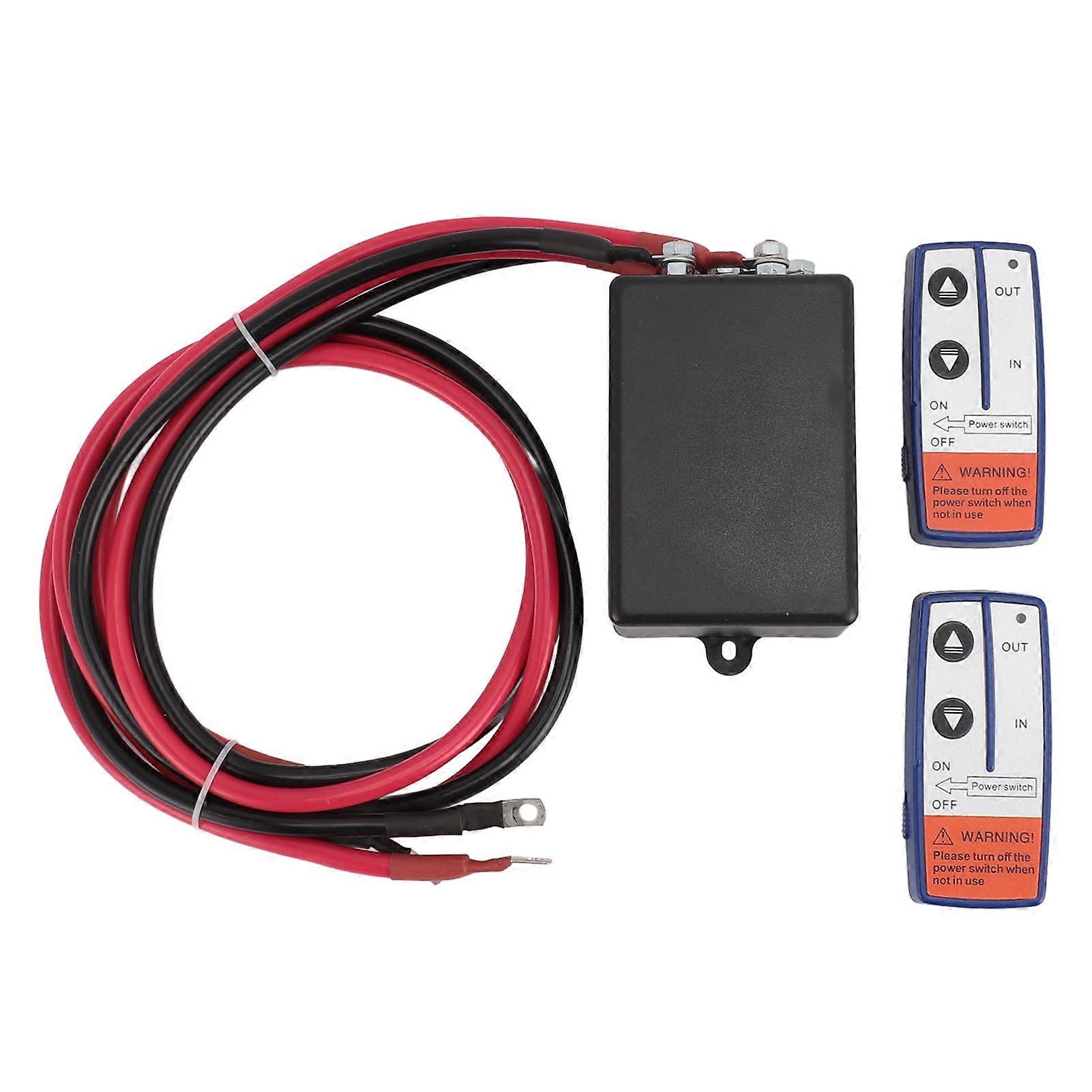 250A 12V Electric with 2 Remote Controller Winch Control Box Relay for ATV Tractor Crane Vehicles