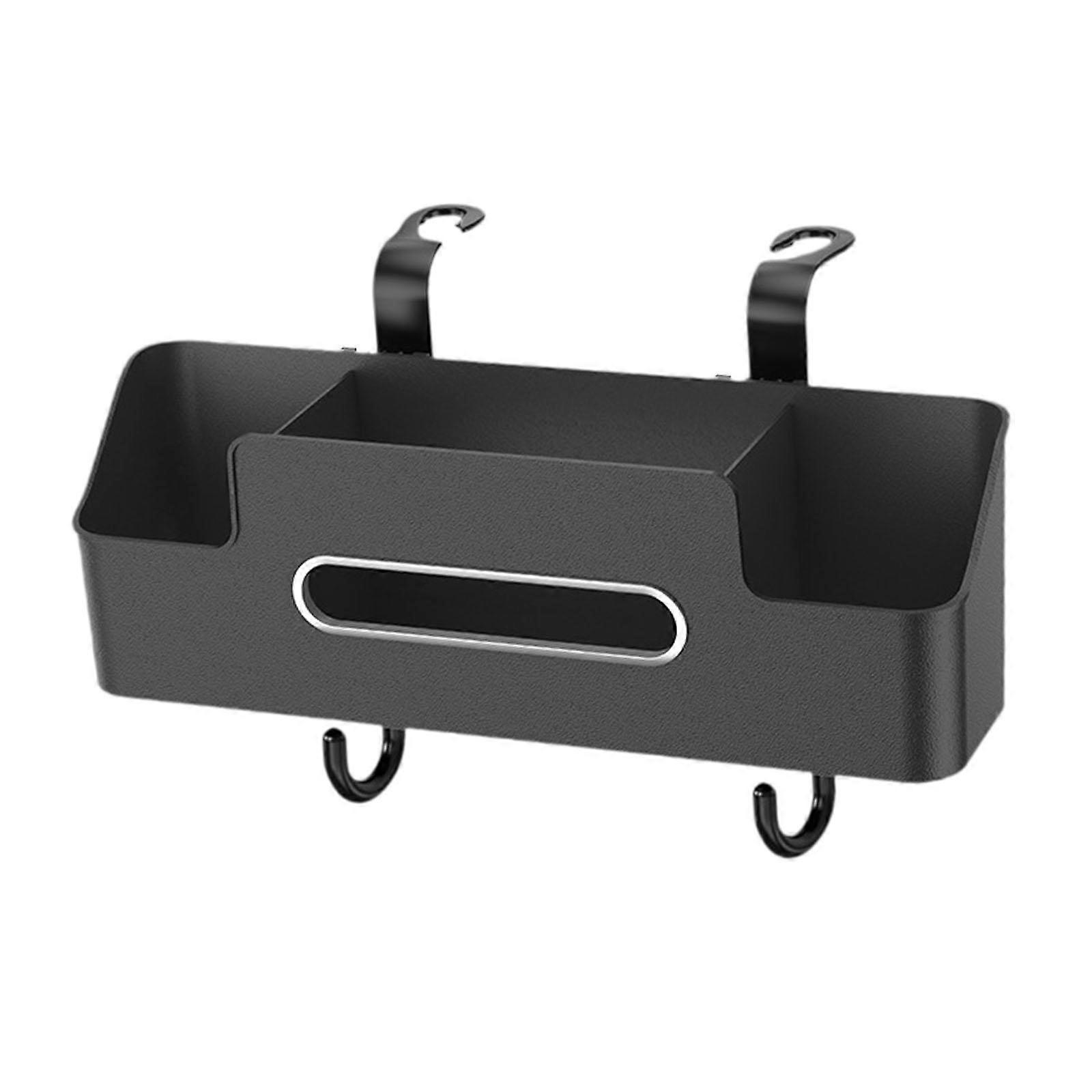 Generic Seat Back Storage Box Tissue Box Car Accessories Universal with Hooks
