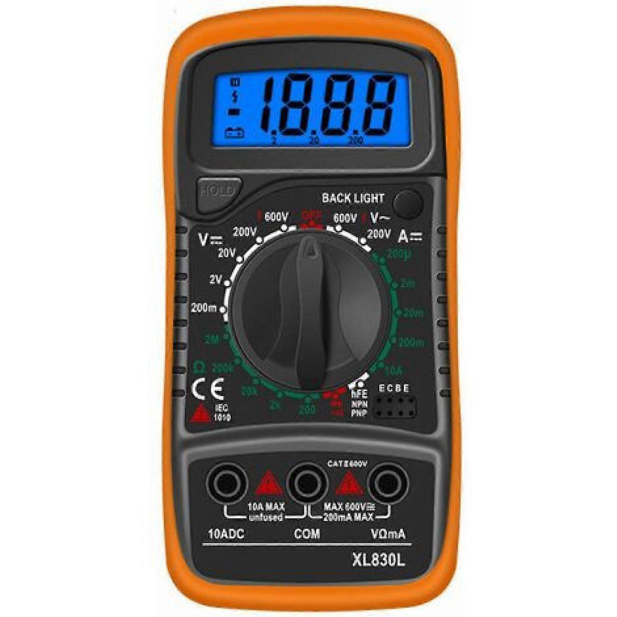 Compact Multimeter Tester, Designed For Safety And Convenience With Easy To Use Features Such As Data Hold Function And Continuity Buzzer, Ideal For