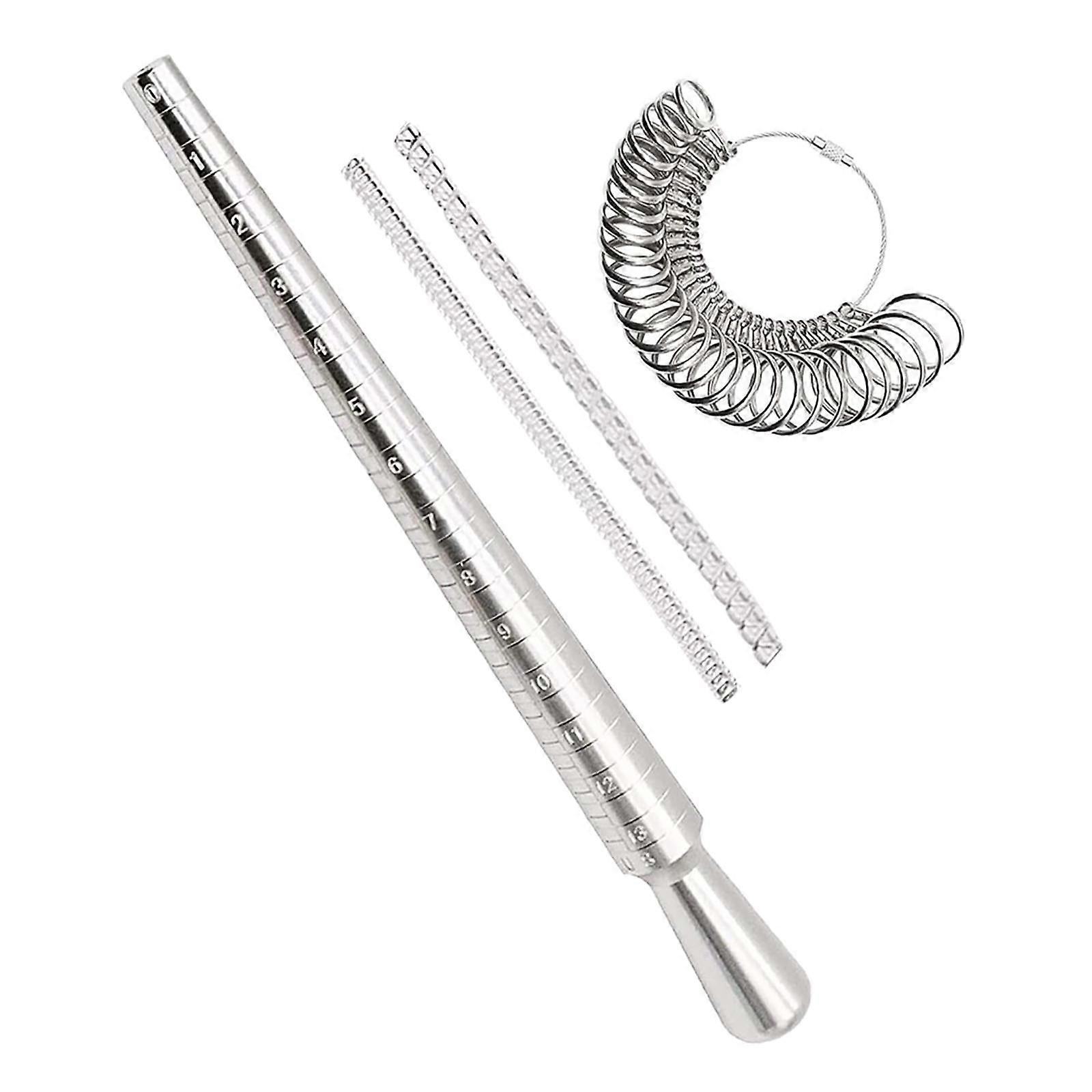 Ring Ruler Measurer & Mandrel Sizing Tools with Loop US 1 to 13 ,Sliver