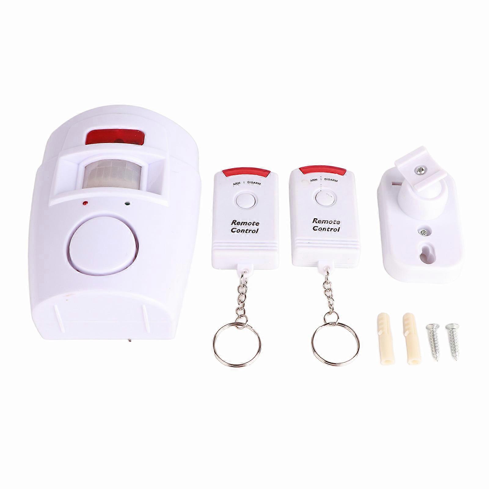PIR Infrared Motion Sensor Alarm - Anti-Theft Detector with Remote Control & Mounting
