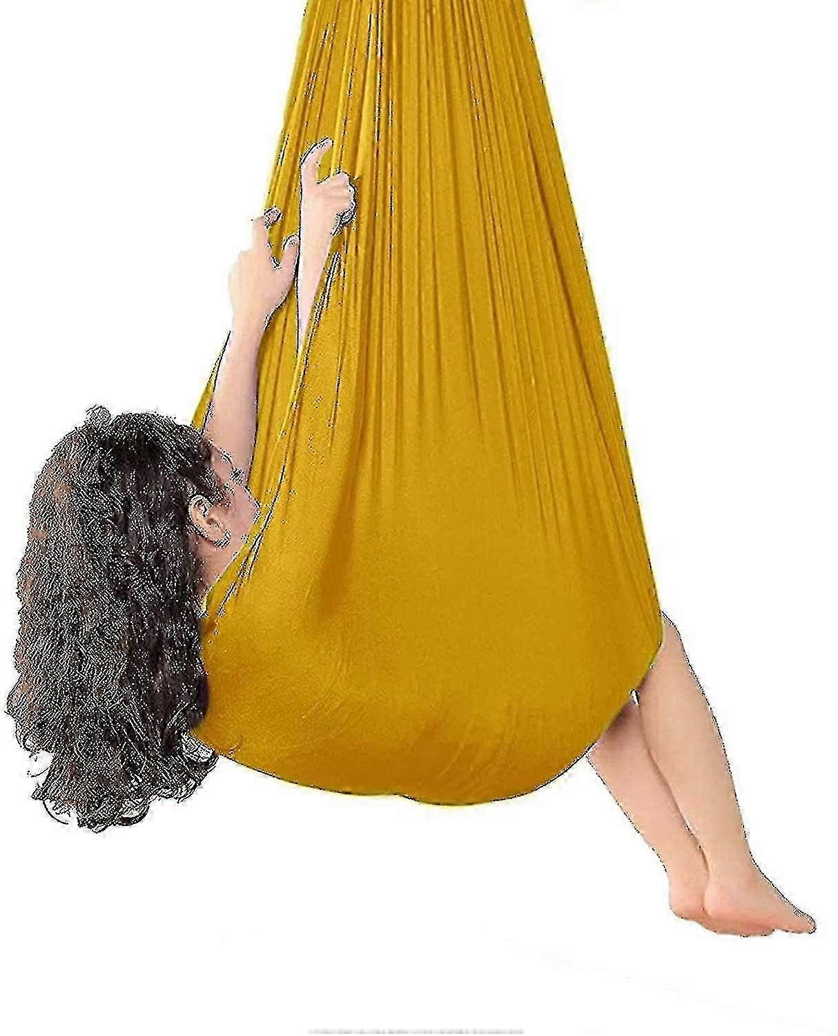 Indoor Therapy Swing For Kids Soft Hammock Swing With Special Needs Gold