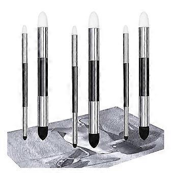 6-Pack Dual Ended Blending Sponge Pens, Washable Friction Brushes for Art Sketching & Reusable Blending Tools