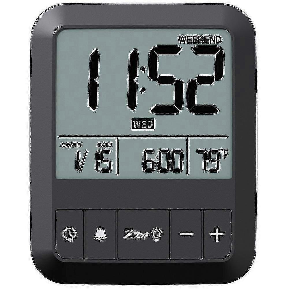 Travel Alarm Clock Rectangular Student Bedside Clock Large Screen