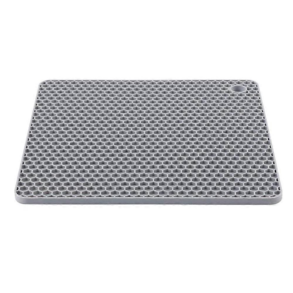 4Pcs Silicone Square Placemat - Nordic Grey|Silicone Pot Lid
