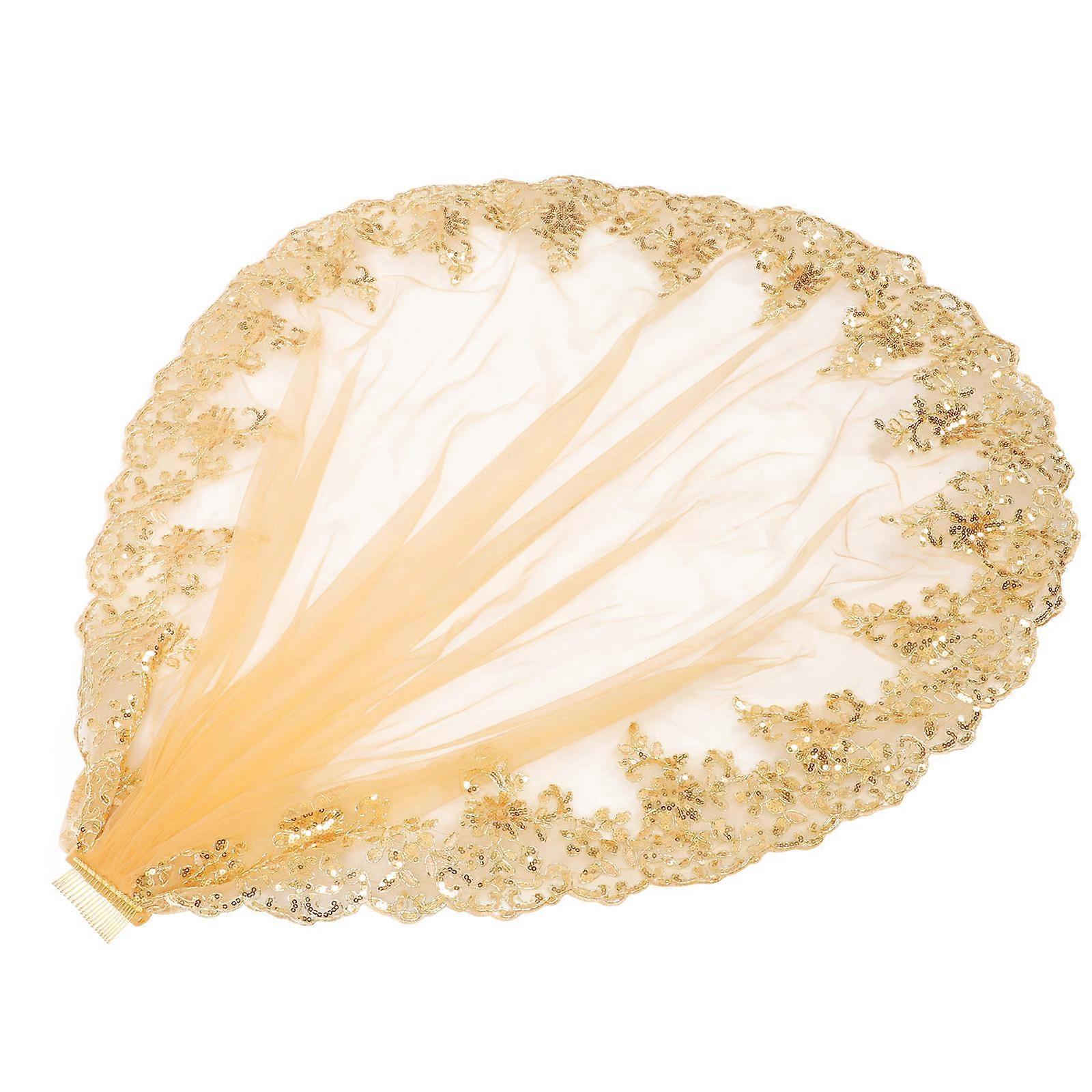 It sounds like you're looking to refine or expand a product listing for a **Sequined Lace Wedding Veil**. Whether you're a Etsy, , or another