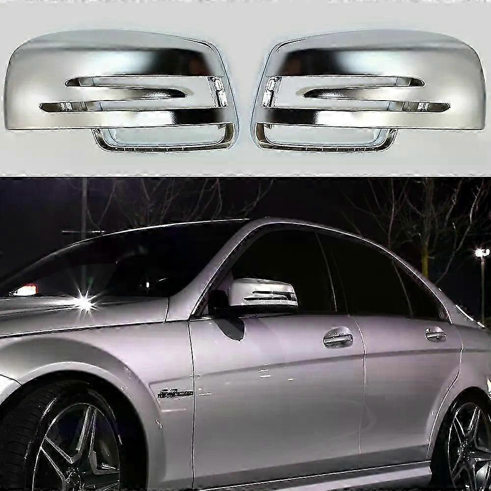 For Mercedes Benz A B S C CLASS W204 E CLASS W212 Matt Chromed Side Door Mirror Wing Mirror Cover Replacement