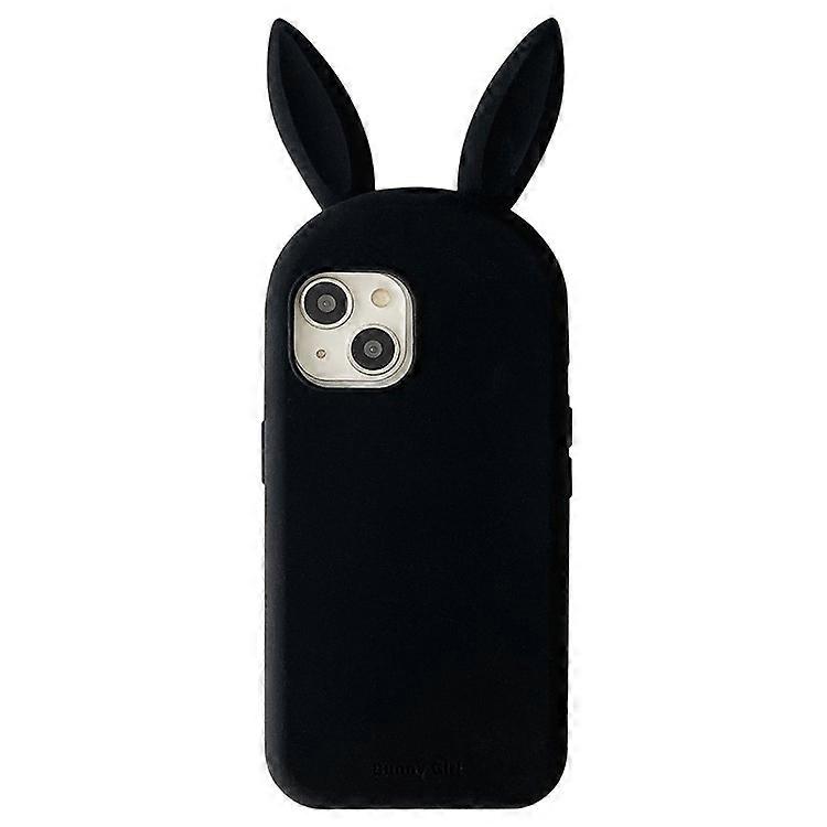 Compatible For iPhone 15 Silicone Case Cute Rabbit Ear Design Shockproof Phone Back Cover