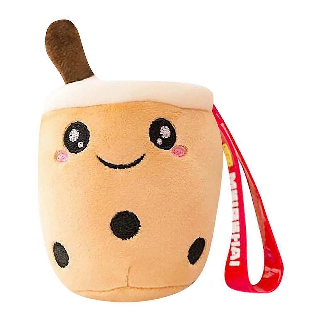 Peluche douce pendentif porte-clés sac à main sac à main porte-clés pour fille marron A