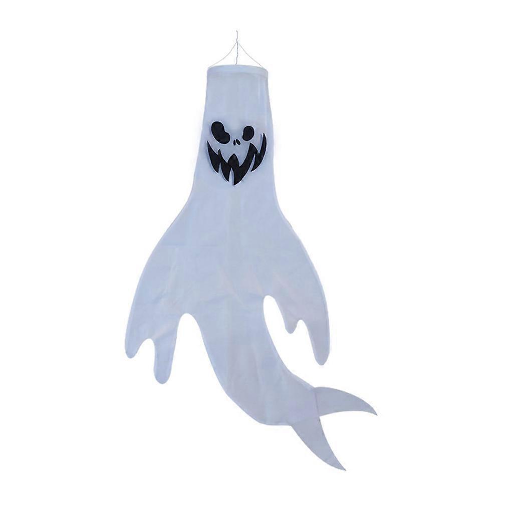 Halloween Decoration Ghost Flag Ghost Flag Easter Ghost Face Polyester Double-sided Printing Halloween Smiling Ghost D 46cm