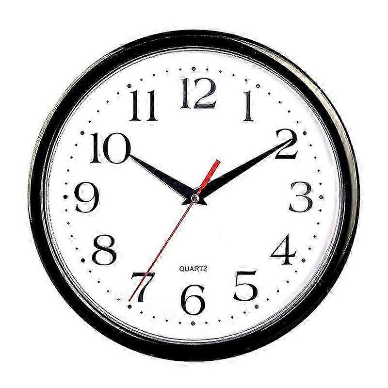 Round White Background Wall Clock Clock Plastic Clock Simple Modern Household Goods
