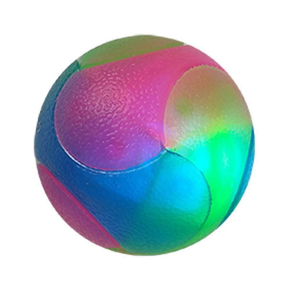 Bouncing Flashing Pet Ball Interactive Light Up Toy for Dogs Cats Chew Proof Waterproof TPR Training Exercise Teeth Cleaning Fun