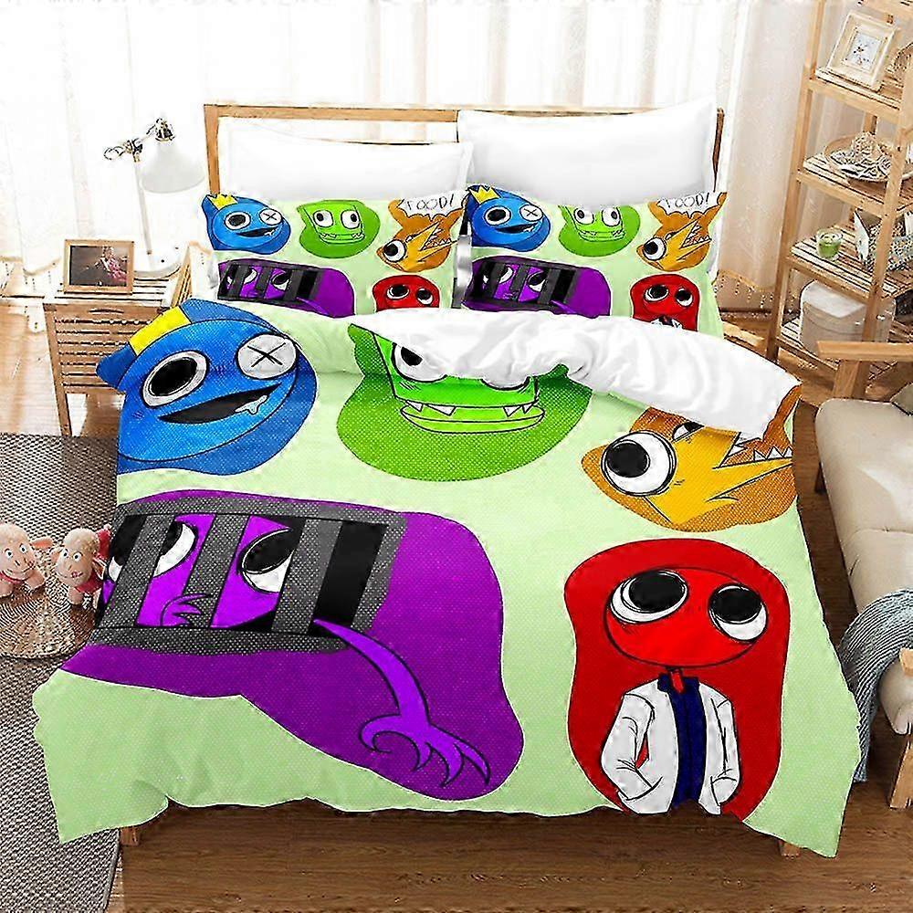 Suitable for Rainbow Friends Bed Sheets Bedding Sets for Kids Including Duvet Cover and Pillowcase, Available for Twin, Full, Queen, and Kin