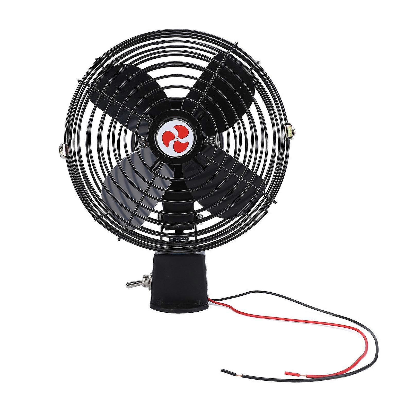 12V RV Cooling Fan with 2 Speed Switch Heavy Duty Quiet Metal Fan for Truck RV Car Boat Bus 8 Inch