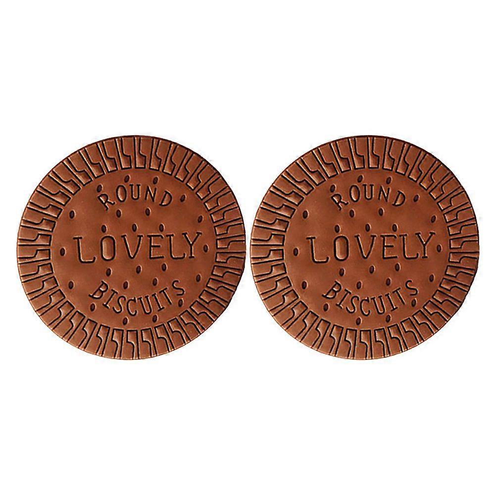 2Pcs Lovely Biscuitse Shaped Cover Notepad Binding Pocket Notebook Portable Mini Daily Diary for Friends