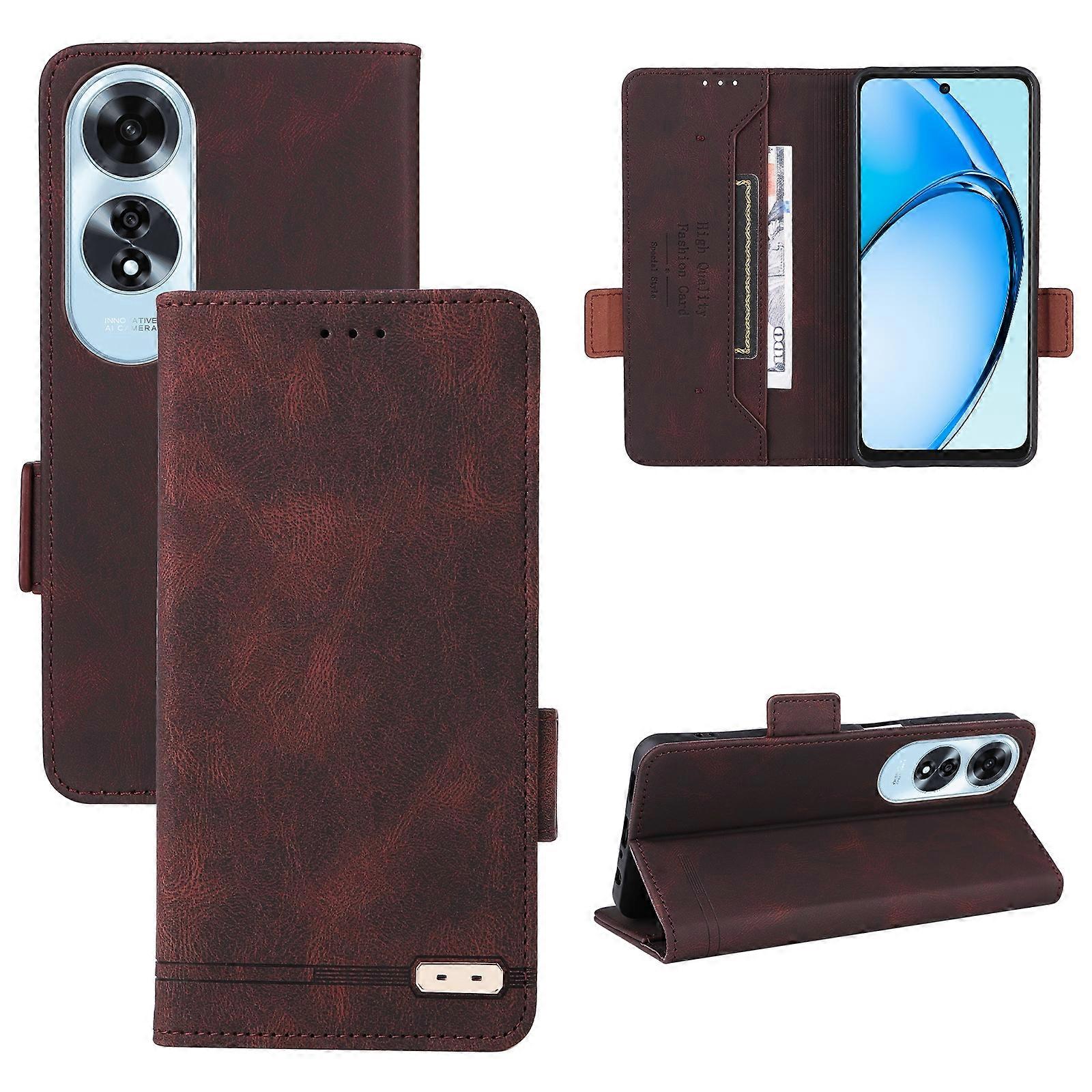 Magnetic Clasp Leather Phone Case