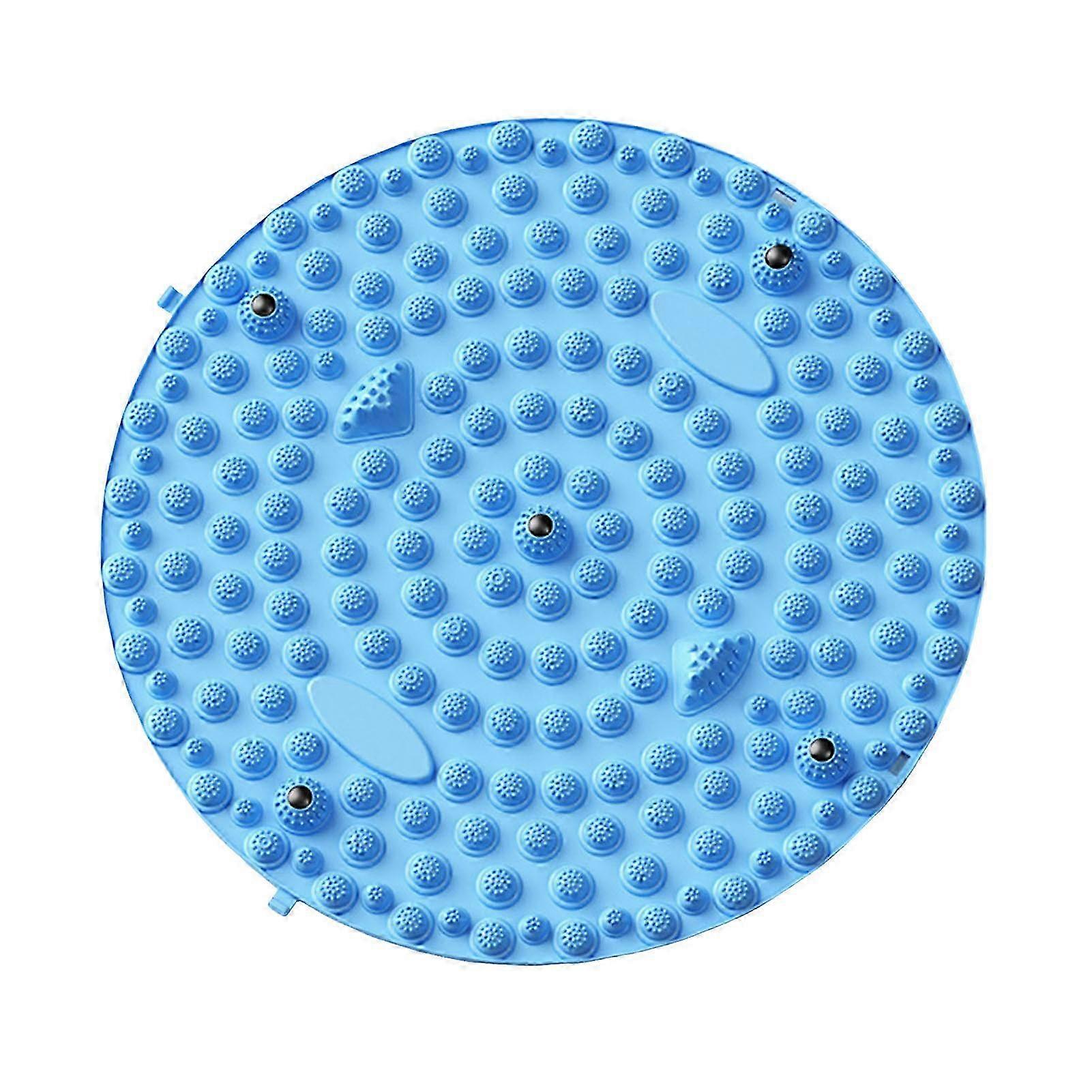 フットマッサージストーンマット、磁気療法&指圧ディスク付きリラクゼーション - ブルー