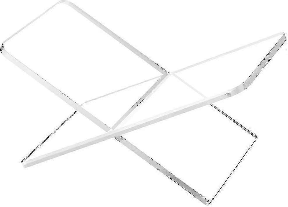 Clear Acrylic X-Shaped Book Holder Stand for Open Book Display (Coffee)