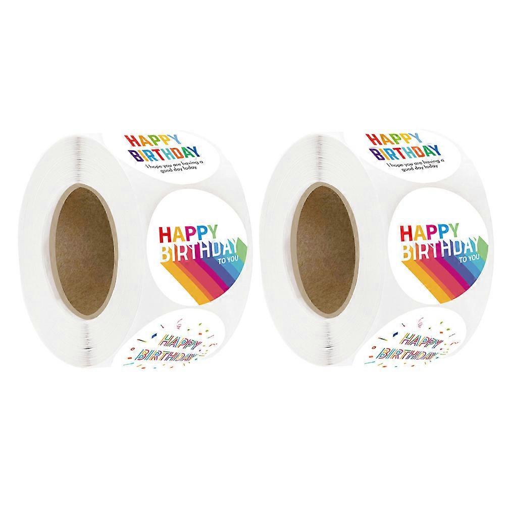 Assorted Adhesive Decorate Stickers for Gift Wrapping and Notes 2 Rolls