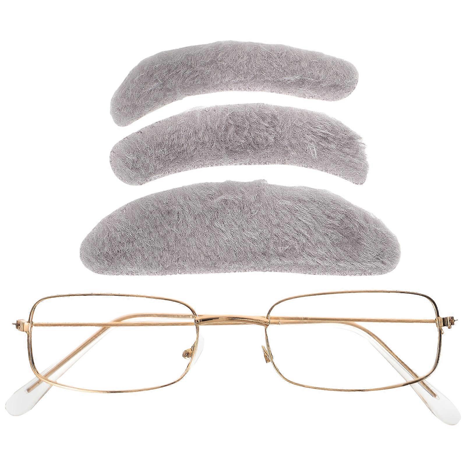 Beard Set Old Man Costume Props Assorted Color 13.5x13cm Costume Enhancement 1Set