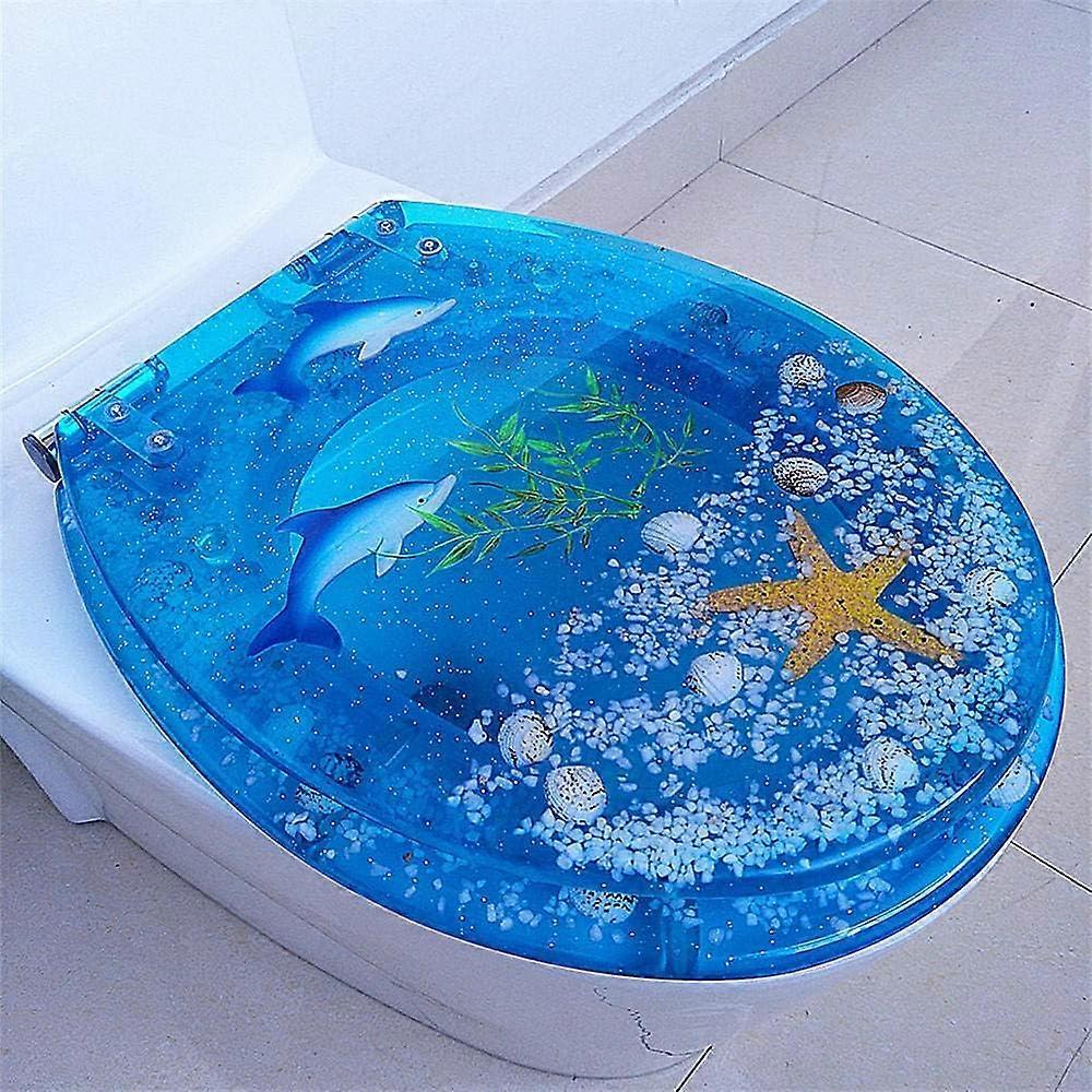 Antibacterial toilet seat with softclose function, made of resin material, with top mounting