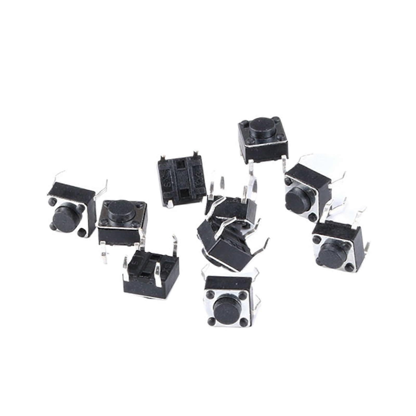 G89 Tactile Push Button Switch 50pcs 6x6x4.3mm 4-Pin Direct Plug-in Self-Reset DIP Top Copper