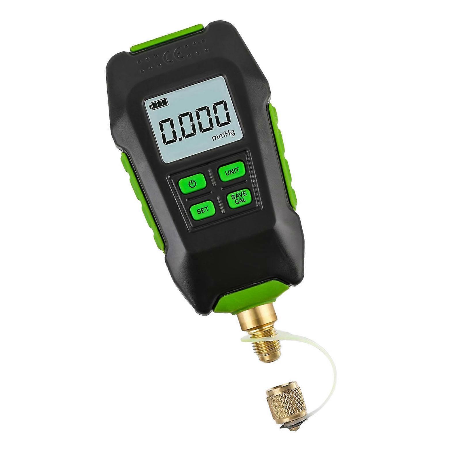 Digital Vacuum Gauge 1/16inch 20UNF Interface Backlit Display Vacuum Micron Meter for Atmospheric Environment
