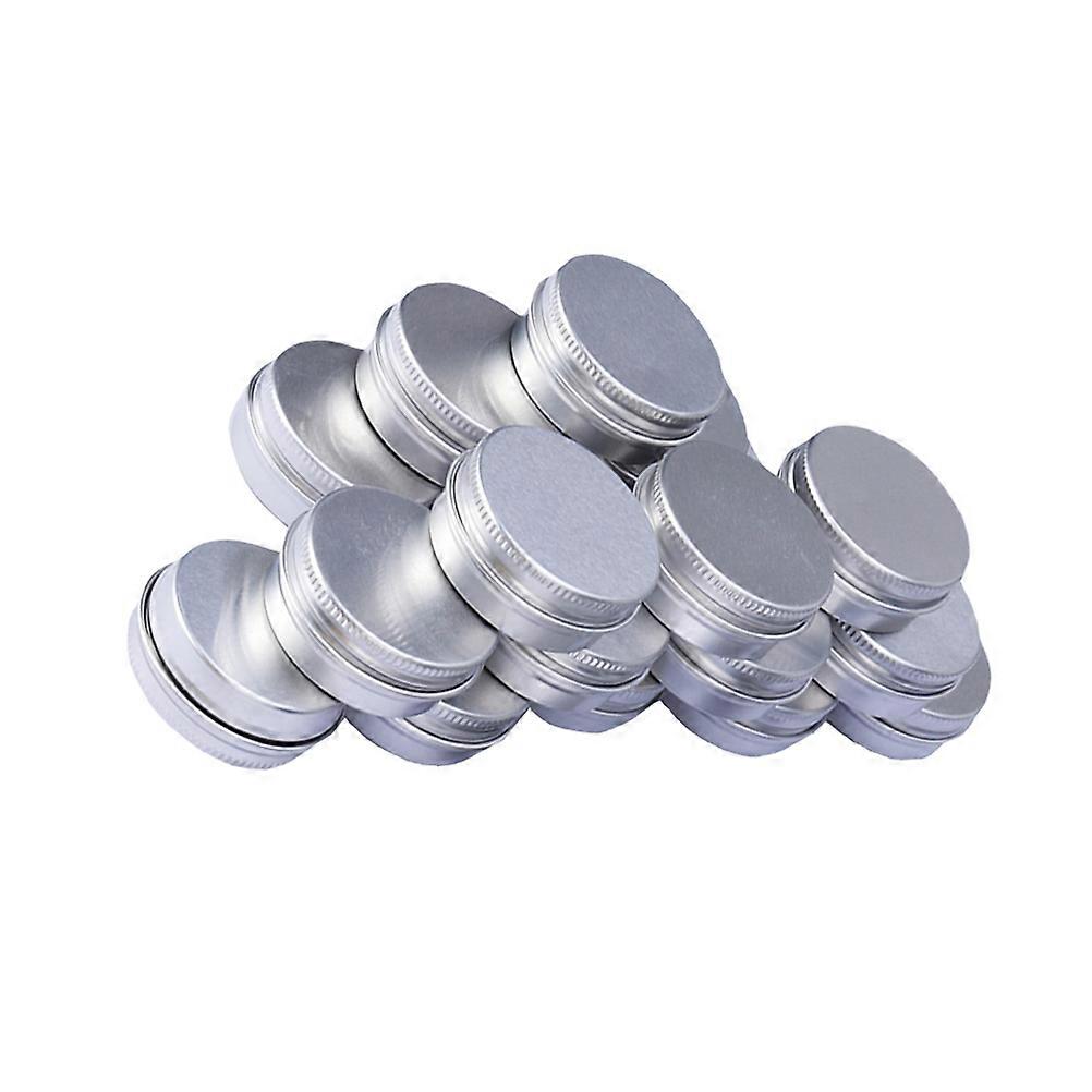 Travel Makeup Containers Cream Container Mini Square for Travel Trip Camping Silver 24Pcs