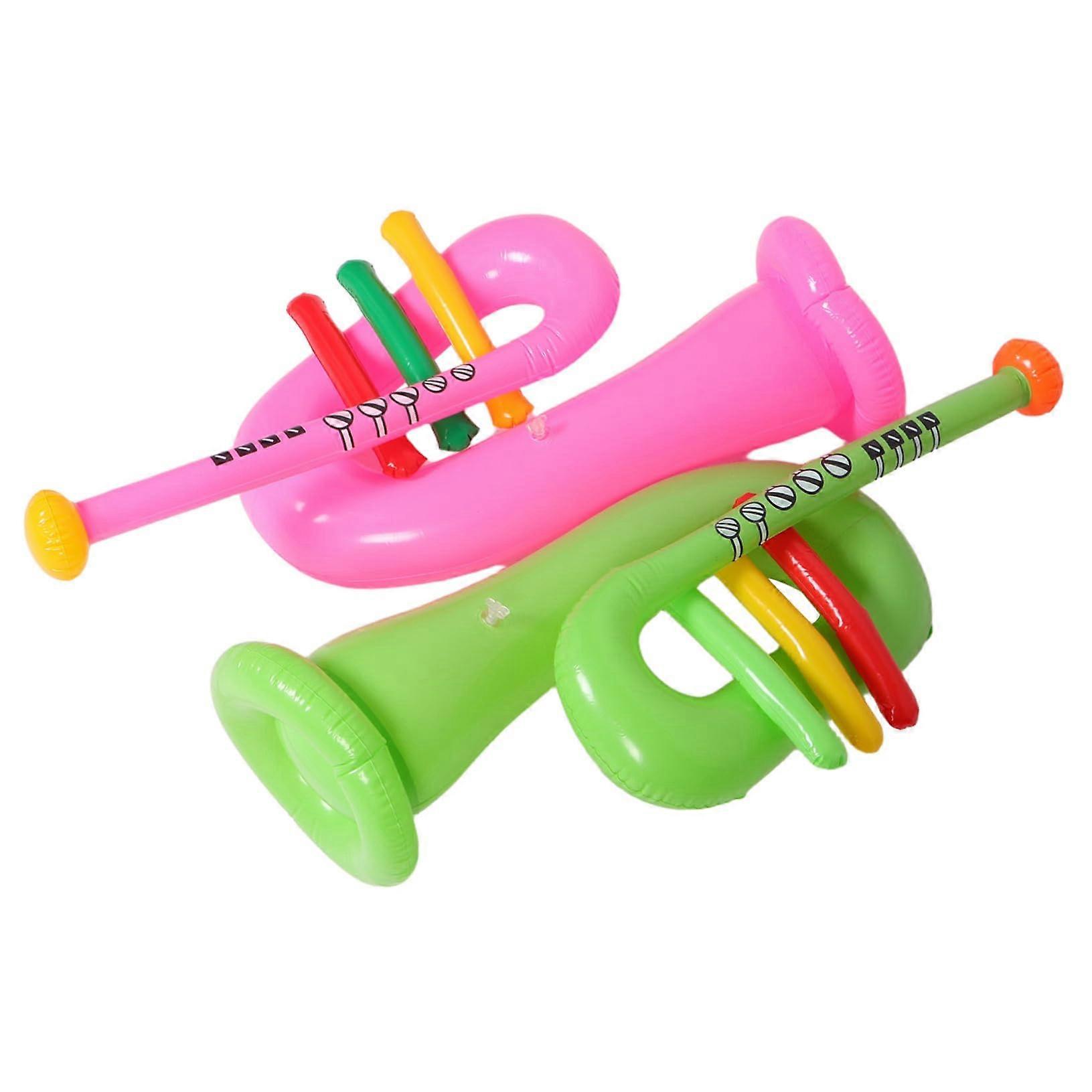 Inflatable Musical Instrument 2-Pack PVC 65x34x10 Cm Funny Party Props Reusable Inflatable Toy