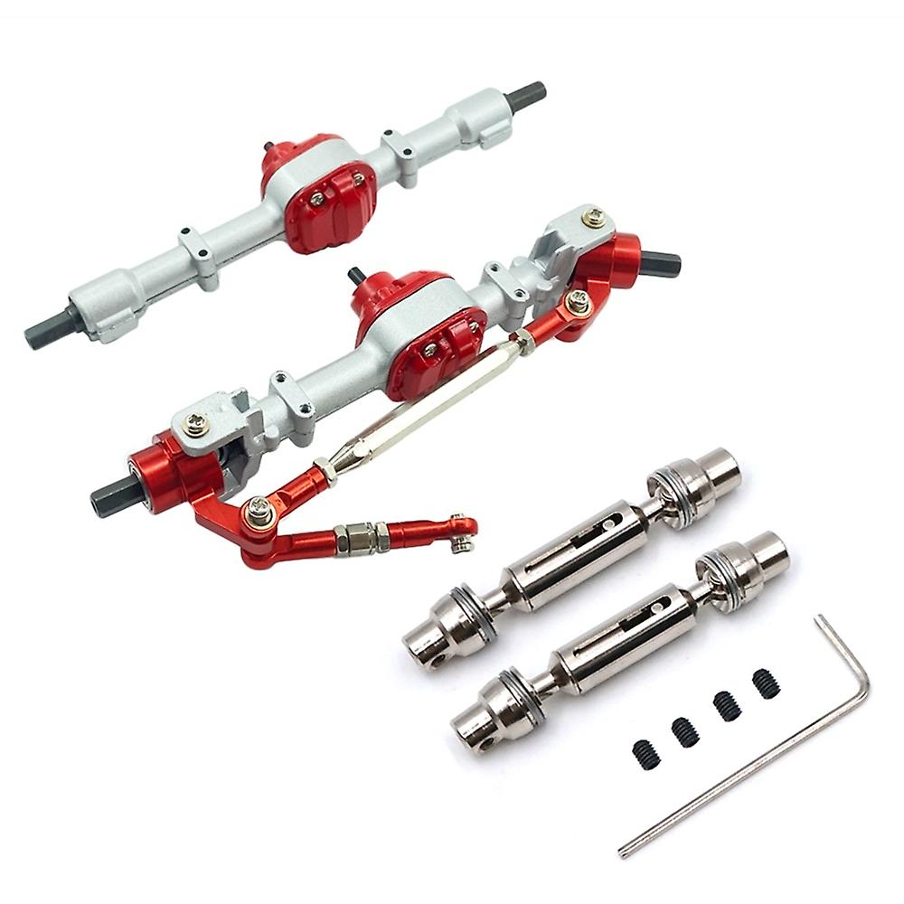 Metal Front & Rear Bridge Axle with Drive Shaft for MN D90 D91 D96 D99S MN-90 MN99S 1/12 RC Car Upg