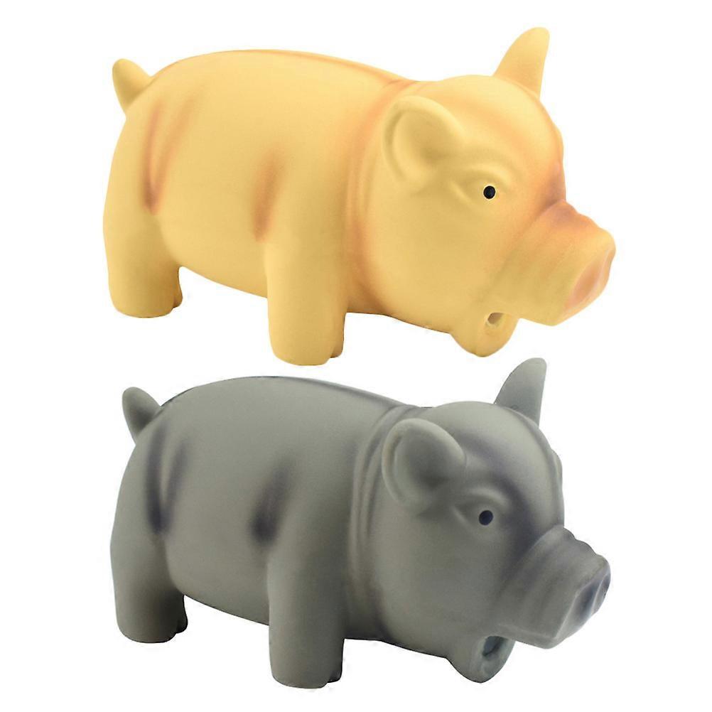 Pet Chew Toys Simulation Pig Molar Toy Sound Production Chewing Toy For Dog Owners Indoor Play 2Pcs