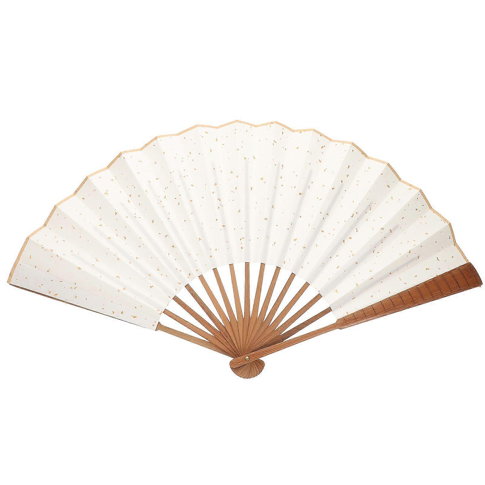 Chinese Folding Fan Blank Fan DIY Painting Folding Fan Calligraphy Practice Fan Handheld Folding Fan