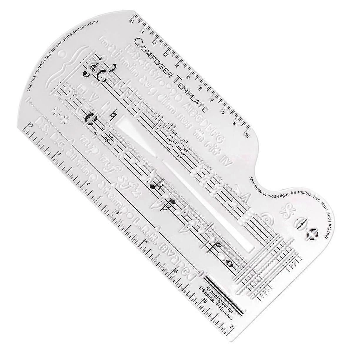 Song Writer'S Composing Template Stencil for Music Notes & Symbols Staff Drawing Ruler Music Compos