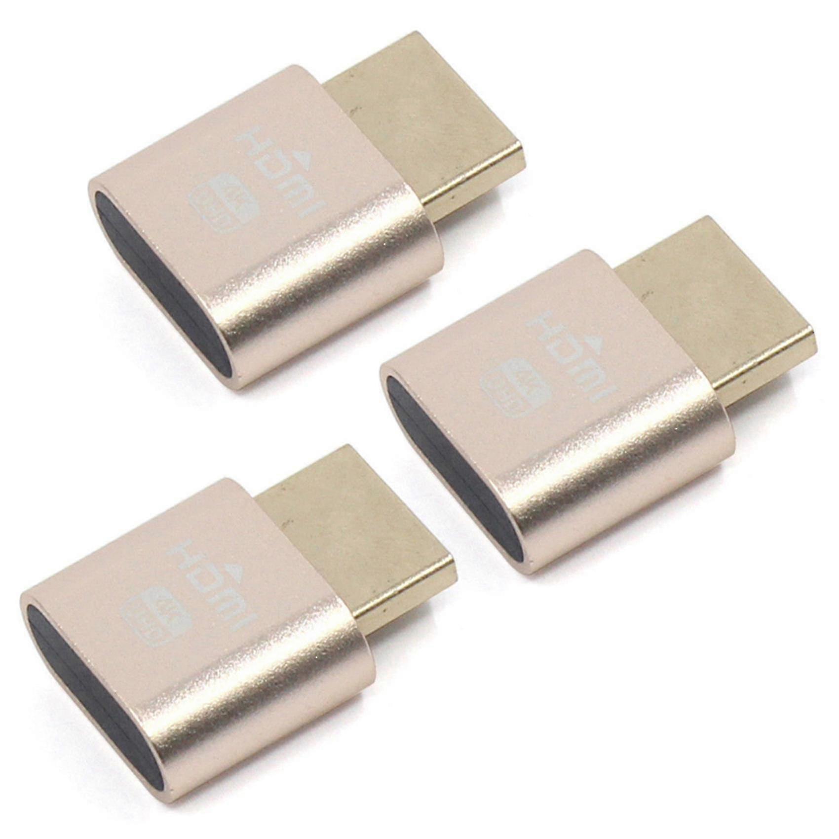 3x VGA Virtual Display Adapter DDC EDID Dummy Plug 1920x1080 Emulator Lock Plate