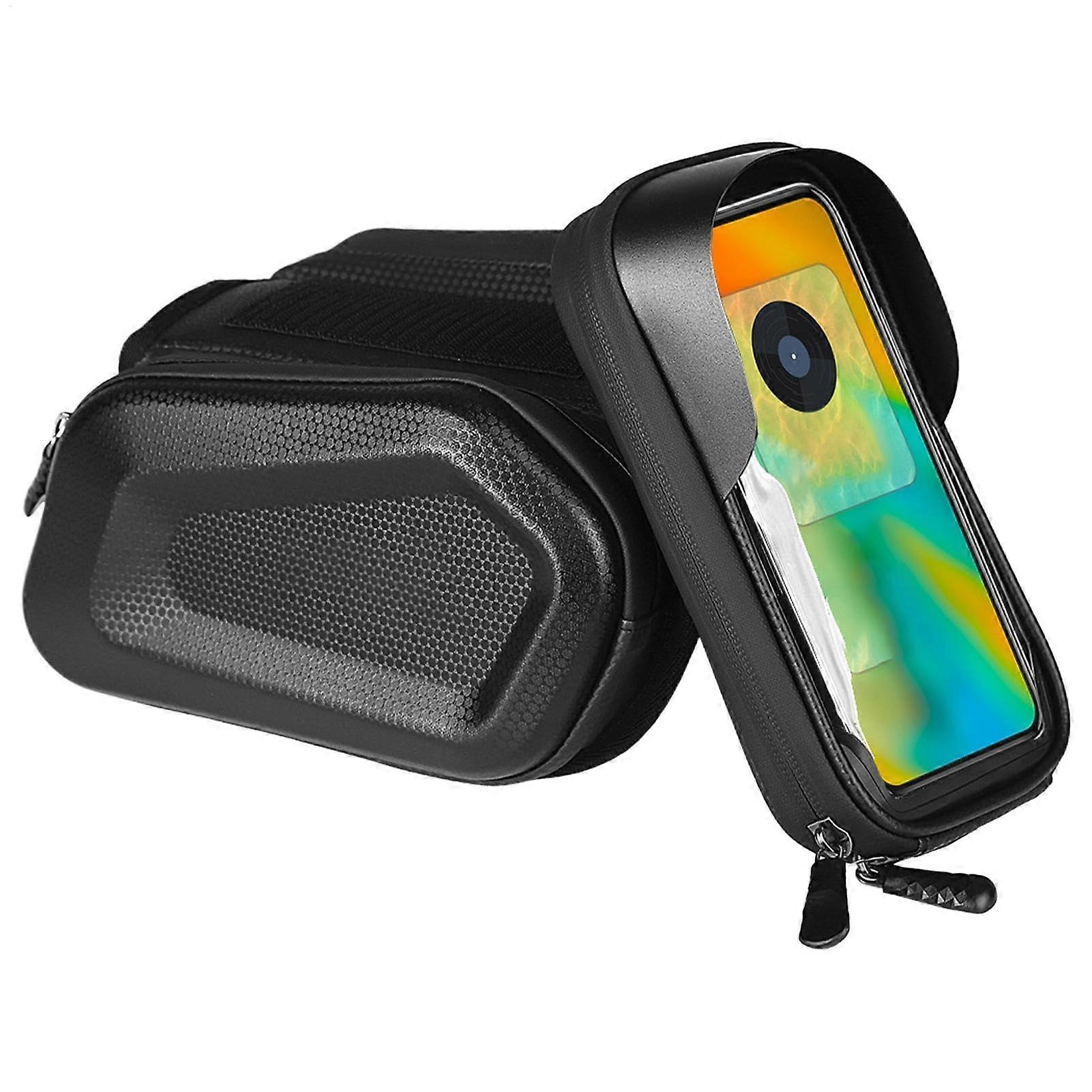 Bicycle Frame Bag - 20x6.5x11.5 cm Large Hard Shell Pack for Mountain Bikes | Tear-Resistant Adventure Storage