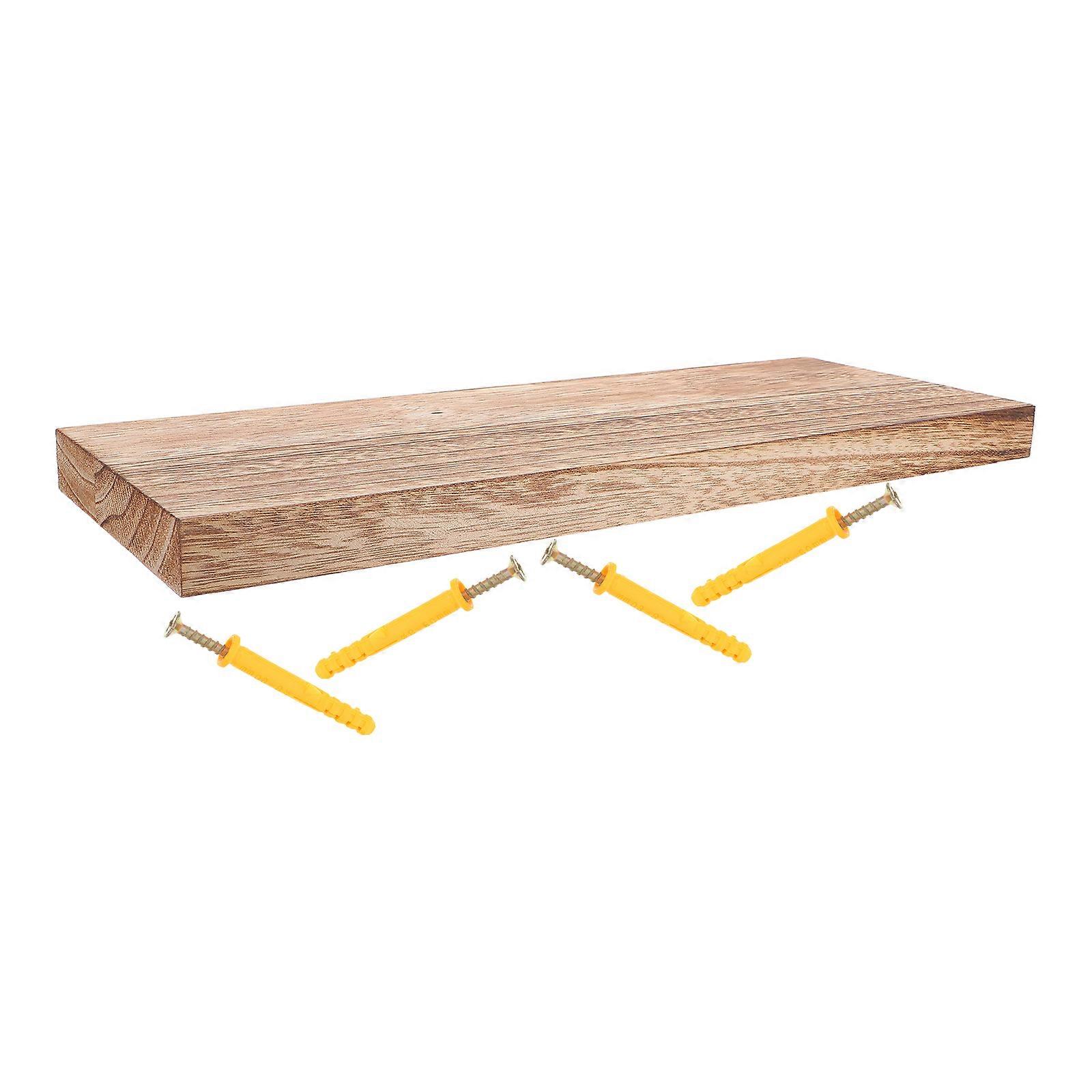 Floating Shelf Wood Rustic Wall Organizer for Bathroom Storage 40.00X15.00X2.50CM Rectangular Shape 1Pcs