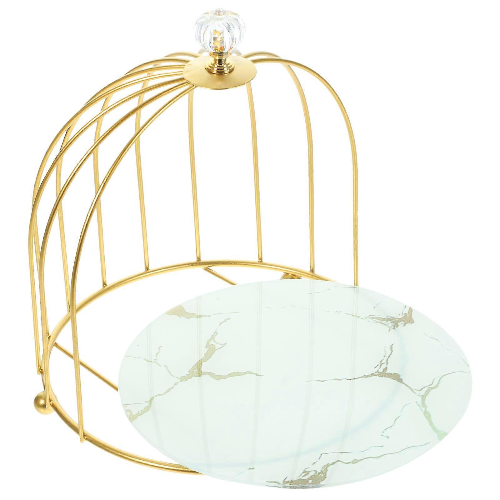 Cake Display Stand One-Layer For Baby Showers White Color Rustic Style 1Pack