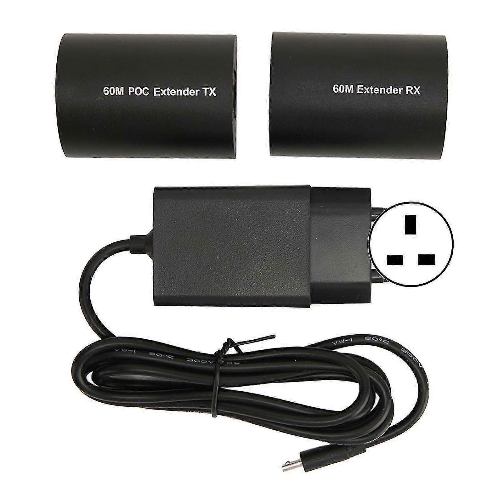 HD Multimedia Interface Extender 197ft/60M Compatible with Various Ethernet Standards for High Definition Streaming Devices, UK Plug