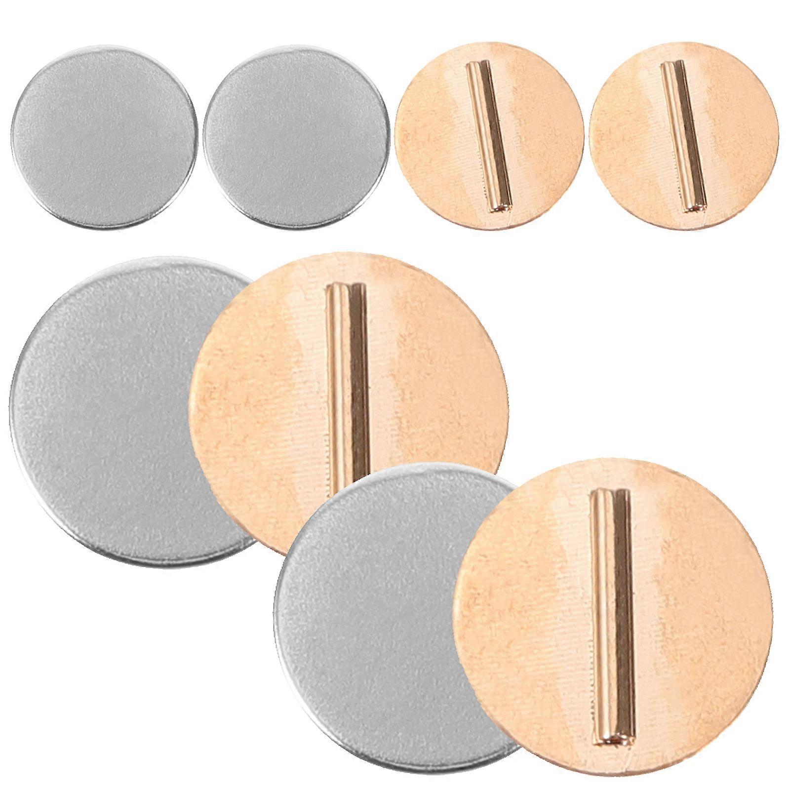 Magnetic Brooch Pin Converters Reusable Metal Holders for Clothing, Sturdy Brooch Buckles for DIY Fashion Styles (4 Pairs)