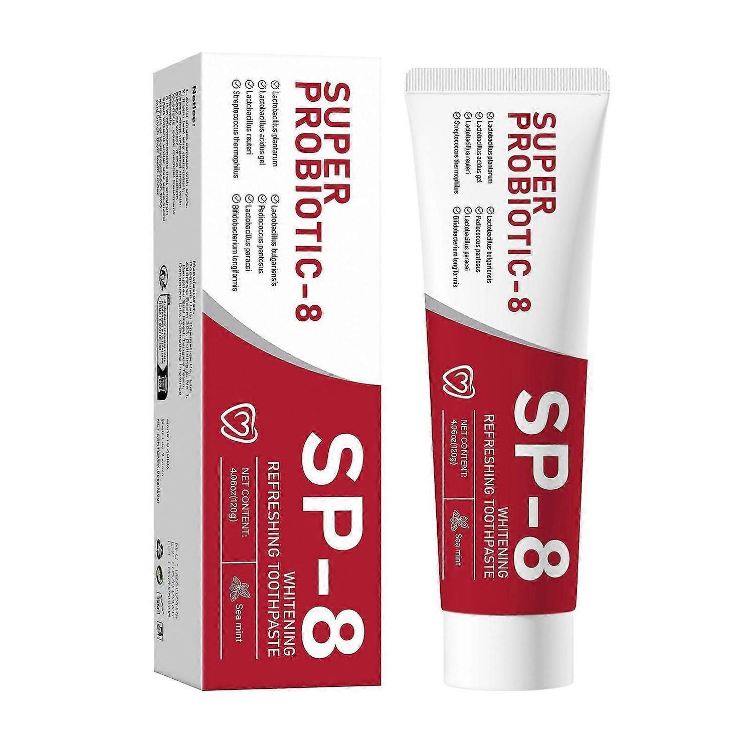 Super ProbioticSp-8 Toothpaste, SP-8 Toothpaste, SP8 Probiotic Toothpaste, SP-8 Ultra Whitening Toothpaste, Fresh Breath, Deep Cleaning Care Toothpast