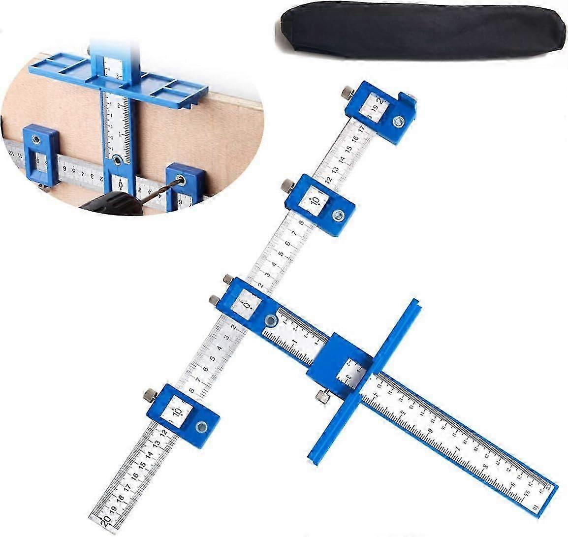 Punch positioner Adjustable drill guide sleeve Cabinet Hardware fixture Template Measuring tool