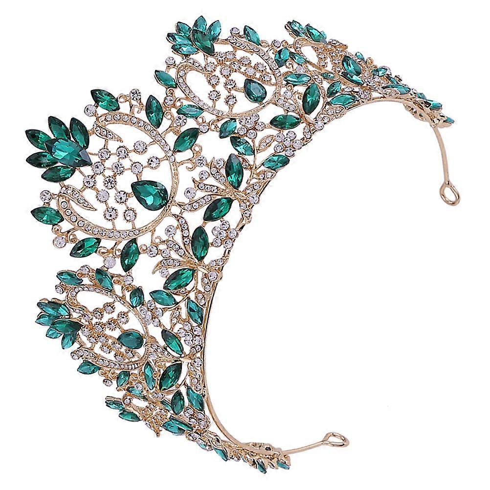 Baroque Style Bridal Crown with Rhinestones Vintage Tiara for Weddings, Photography, and Special Occasions