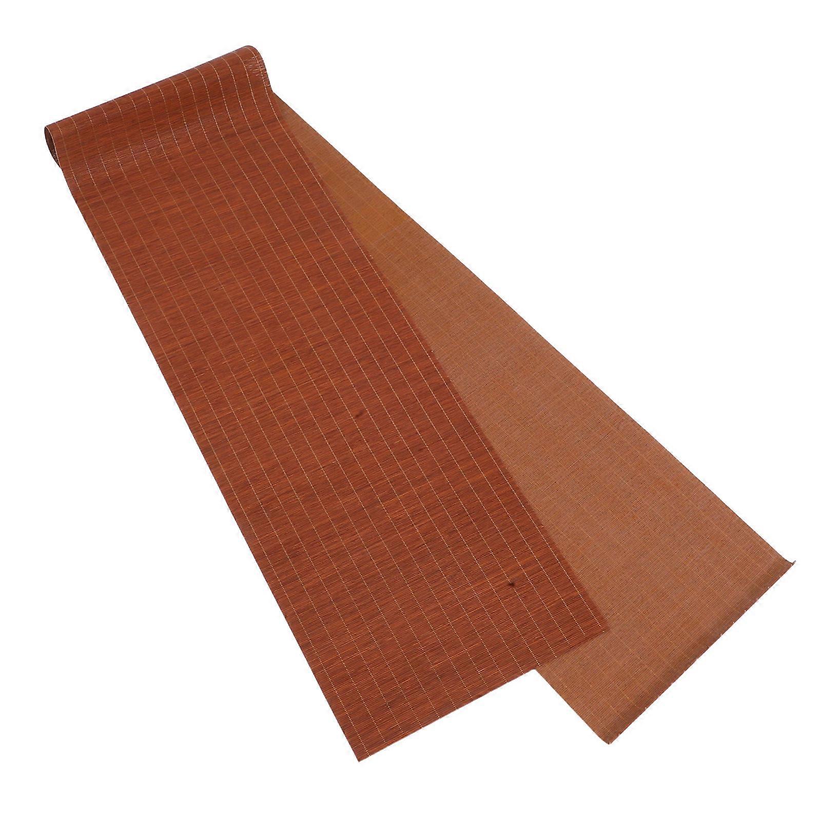 Dining Table Protector Pad Bamboo Cheesecloth Fabric Backing Table Decoration For Barbecues Use 78.7×11.8×0.1in 1Pcs