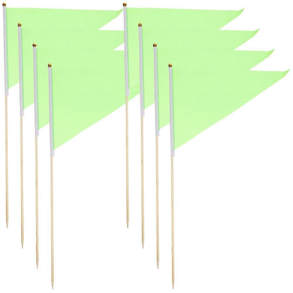Triangular Flags Pet Ground Marking 8Pcs Green 40X30CM