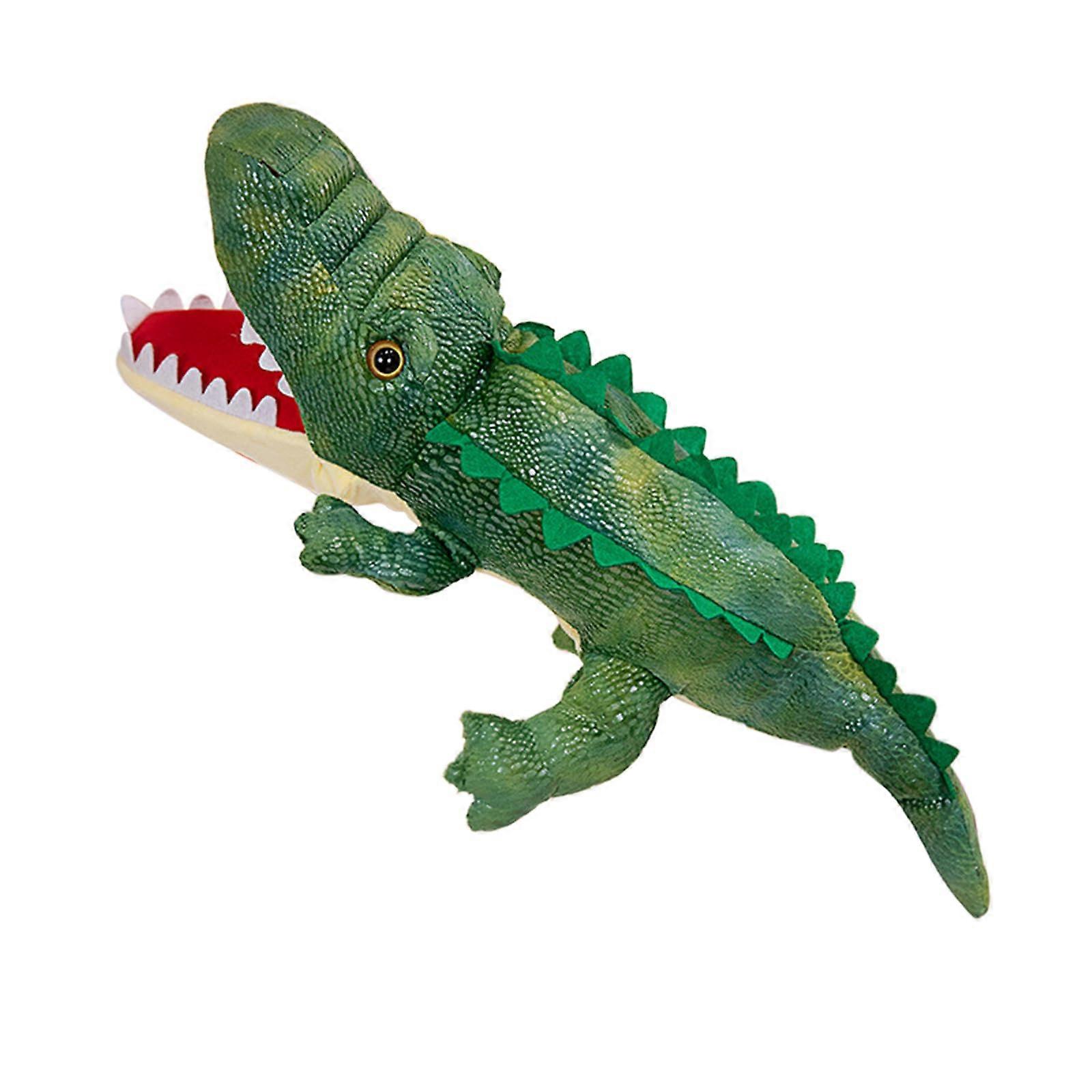 Cute Plush Hand Puppets, Green Crocodile Lizard Snake Hand Puppets, 55cm Soft Exquisite Plush Dolls for Kids Storytelling