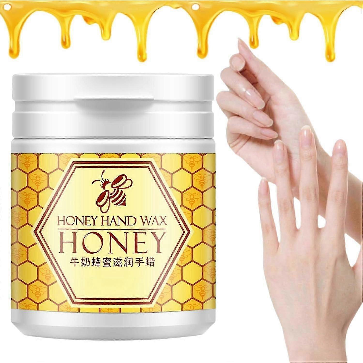 ワックスハンドマスク、ハニー&ミルクハンドピーリングマスク、保湿、栄養&保湿ハニーハンドマスク、乾燥したひび割れた手のための角質除去ハンドワックス修理、ハ