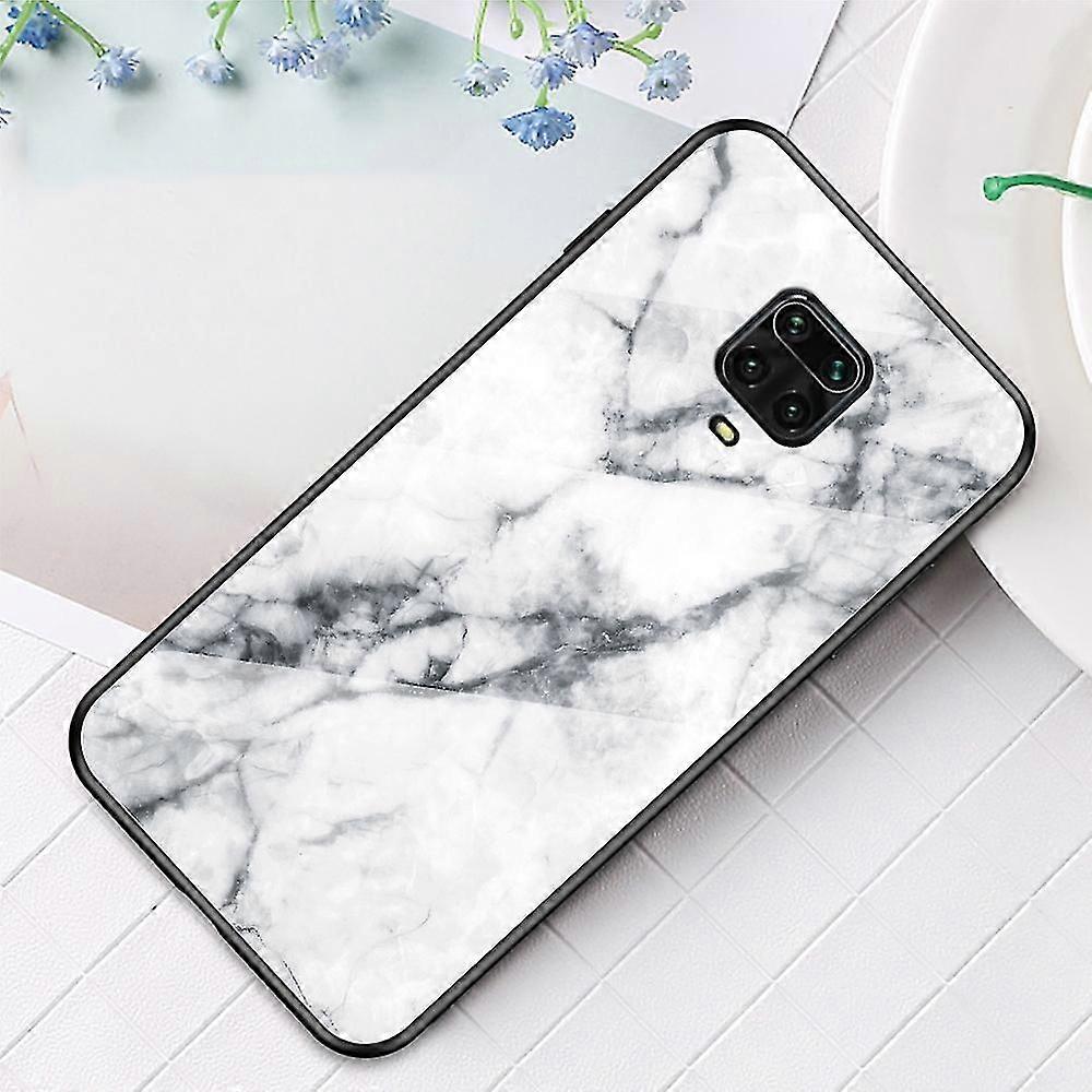 Marble Texture Tempered Glass + PC + TPU Combo Case for Xiaomimi Note 9 Pro Max