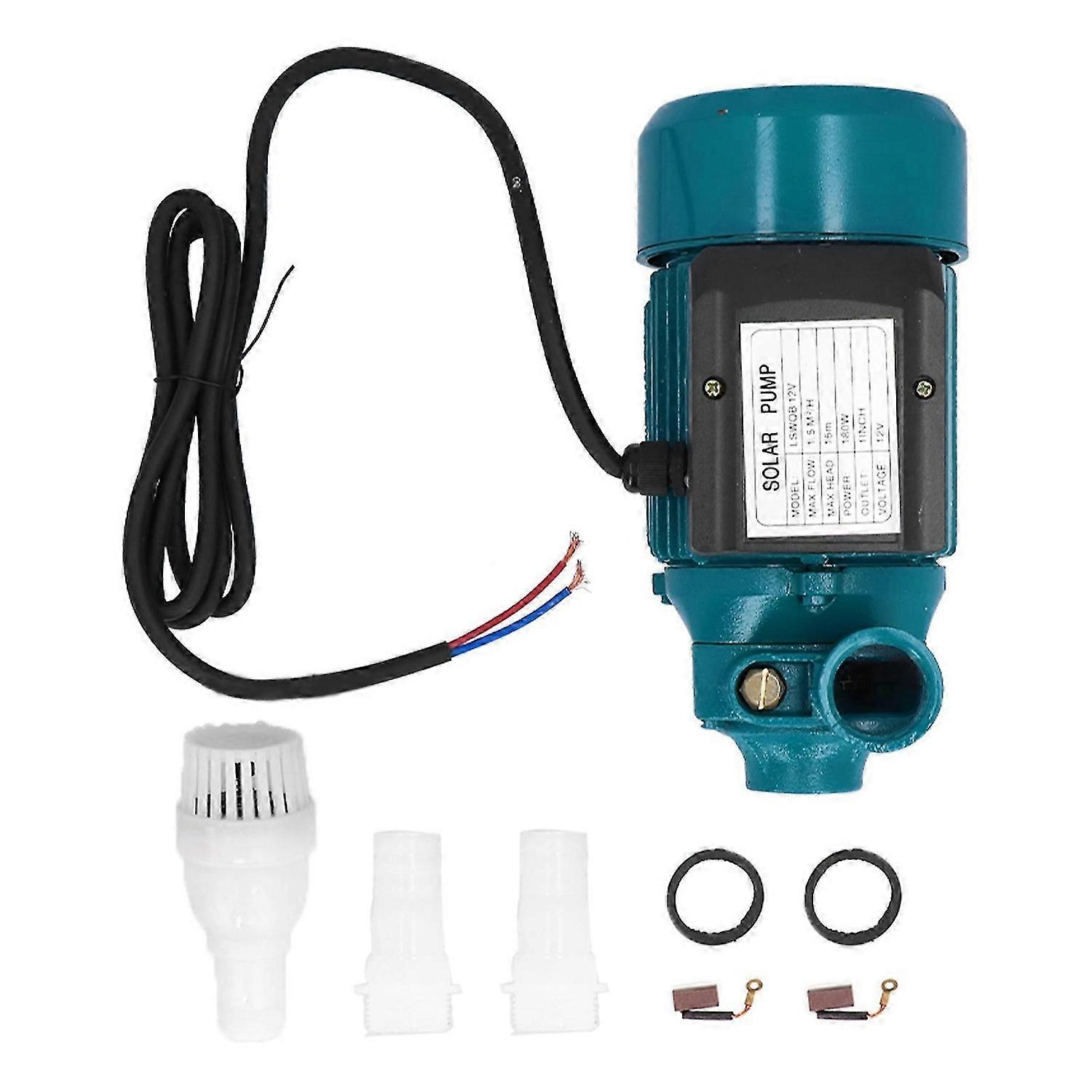 Water Pump Unipolar Impeller Motor Horizontal Single Suction Irrigation Tool 15m 180W DC12V